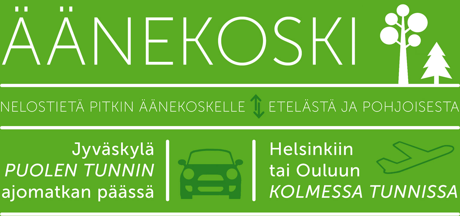 Äänekoski on ajallisesti helposti saavutettavissa.