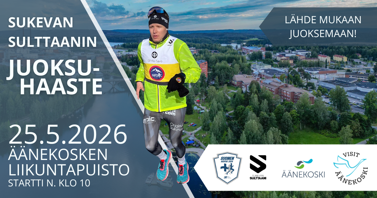 Mainoskuva Sukevan Sulttaanin juoksuhaasteesta